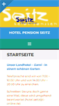 Mobile Screenshot of hotel-pension-seitz.de